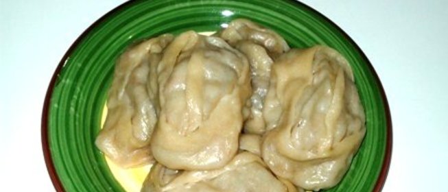 Манты с тыквой и фаршем