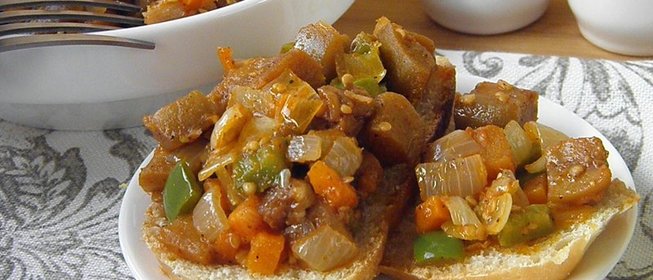 Икра из баклажанов кусочками