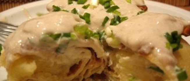 Блинчики с картошкой и луком