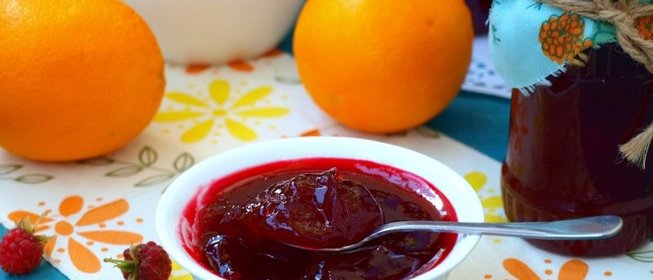 Малиновый джем с апельсином
