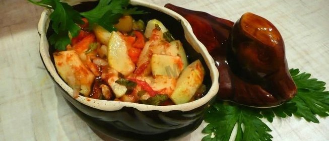 Соус с кабачками и картошкой