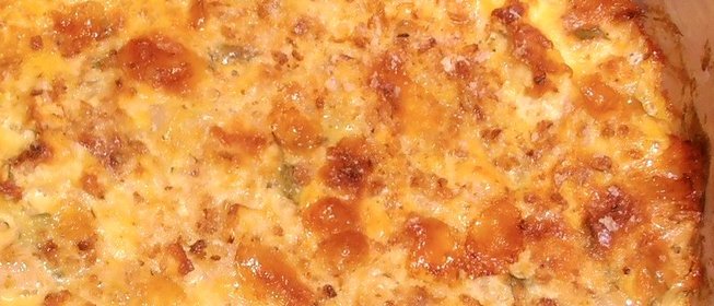 Запеканка из сыра, яблока и груши