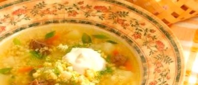 Суп с пшеном по‑деревенски
