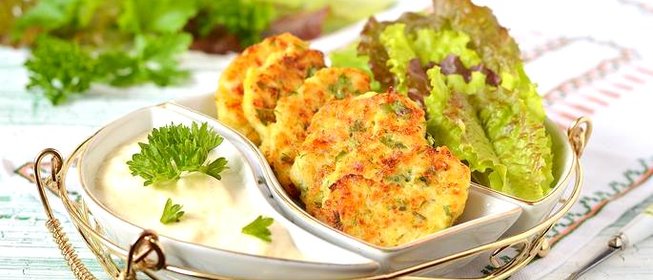 Оладьи с кабачками и творогом