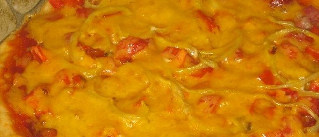 Пицца на творожном тесте