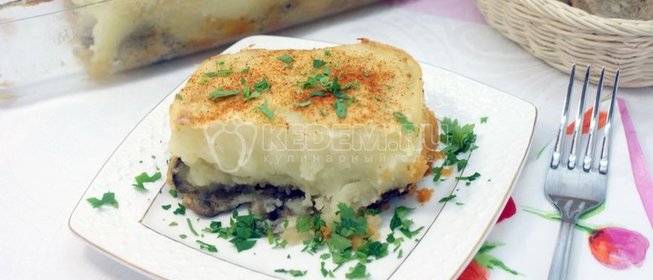 Картофельная запеканка с грибами