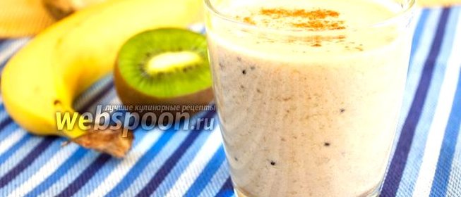 Молочный коктейль с фруктами и имбирём