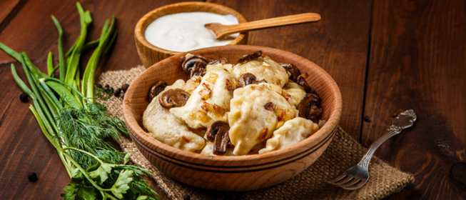 Вареники с картофелем и грибами