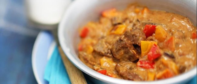 Говядина с кисломолочной подливкой