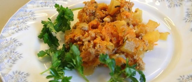 Тыква с мясом