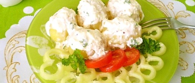 Картофель под чесночным соусом