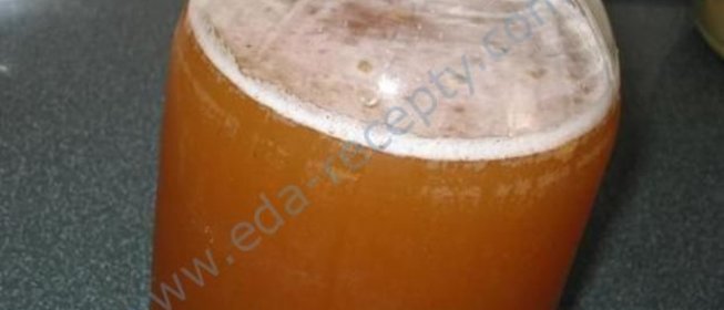 Домашний простой окрошечный квас с изюмом