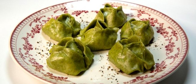 Манты с зеленью