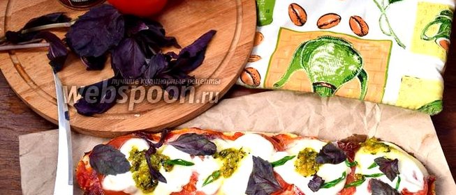 Ленивая пицца на батоне