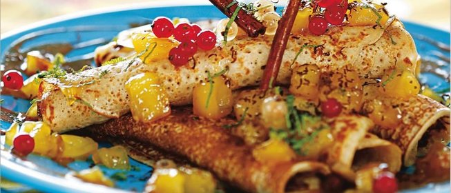 Гречневые бретонские блины с яблоками