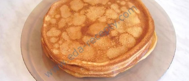 Нежные блины на молоке тонкие