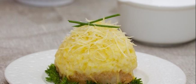 Порционная запеканка с рыбой