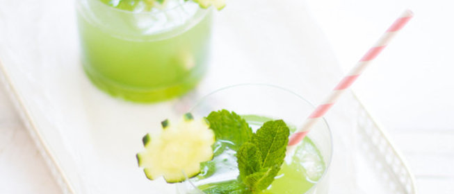Безалкогольный зеленый коктейль