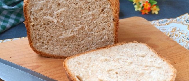 Белый хлеб с пшеничными отрубями в хлебопечке