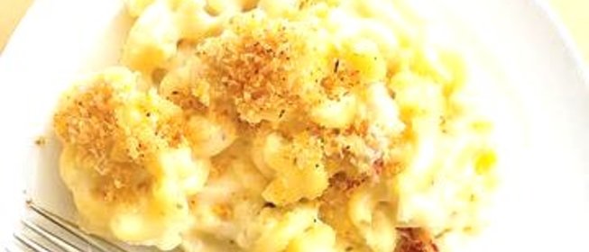 Запеканка с пастой и морепродуктами