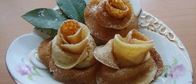 Блинные розочки