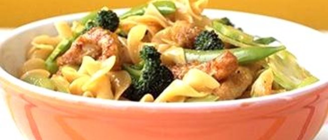 Свинина с лапшой по-азиатски