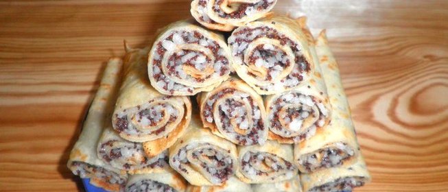 Блинчики с рисом и маком