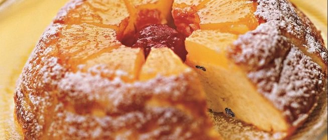 Запеканка творожная с ананасом