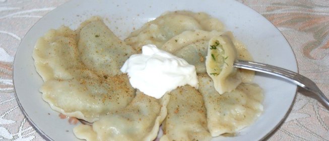 Вареники с начинкой из картофеля и зелени