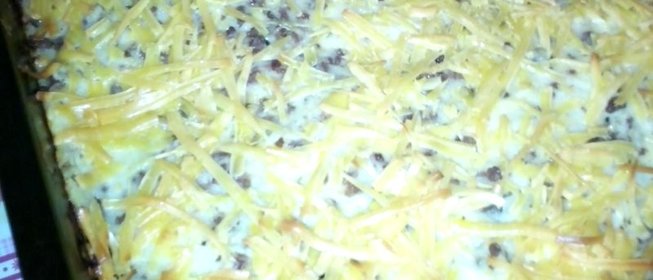 Картофельная запеканка с мясным фаршем