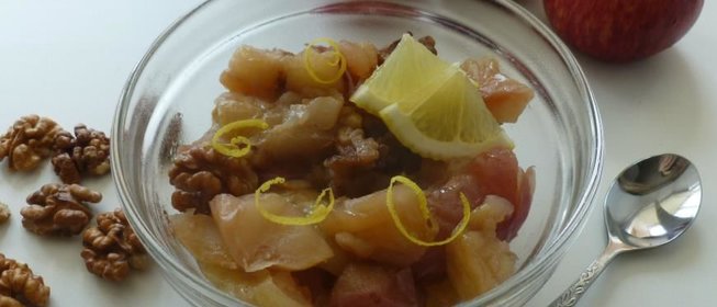 Варенье из яблок с грецкими орехами и лимоном