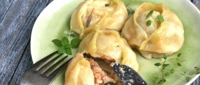 Манты с рыбой