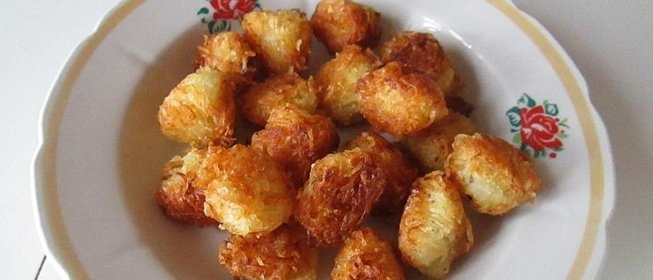 Картофельные шарики на сковороде