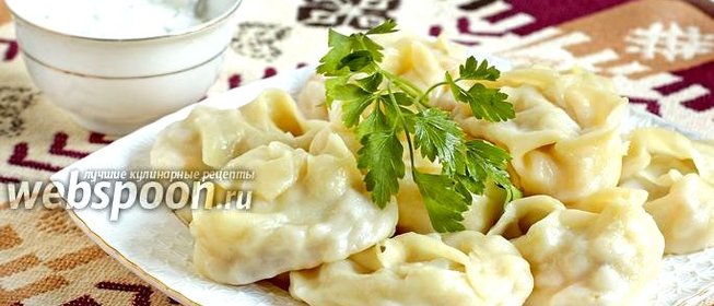 Манты с тыквой и фаршем