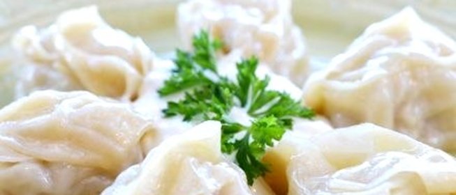 Манты с фаршем и картошкой