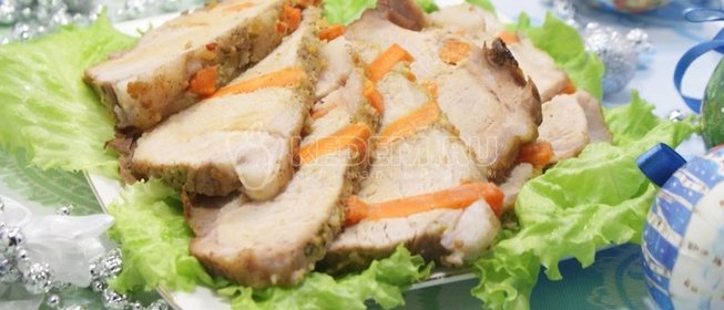 Запеченная свинина в фольге «Новогодняя искорка»