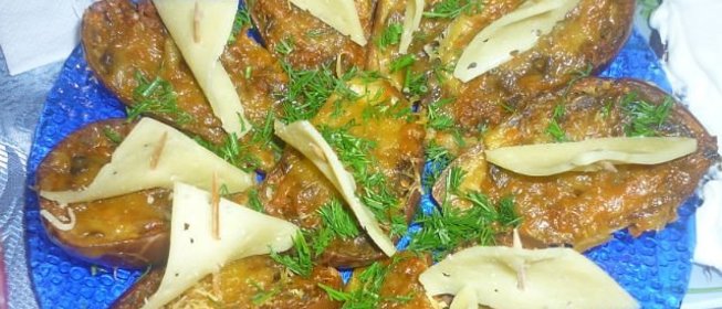 Закуска из баклажанов Кораблики