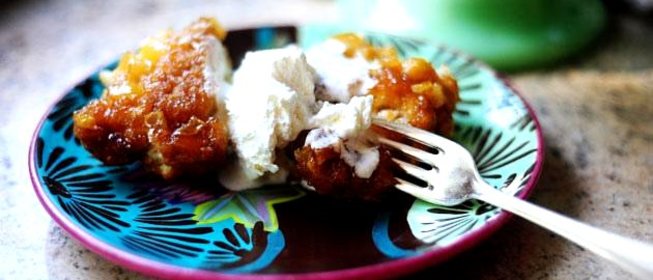 Ананасовое перевернутое печенье