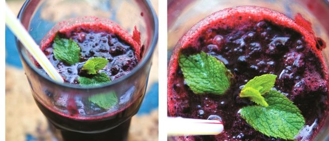 Черничный коктейль с мятой