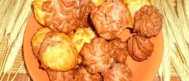Шоколадно - кофейные профитроли