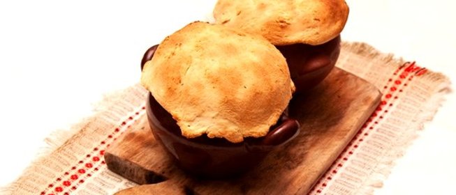 Картошка в горшочках с тестом