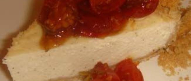 Чизкейк закусочный с джемом из помидоров черри