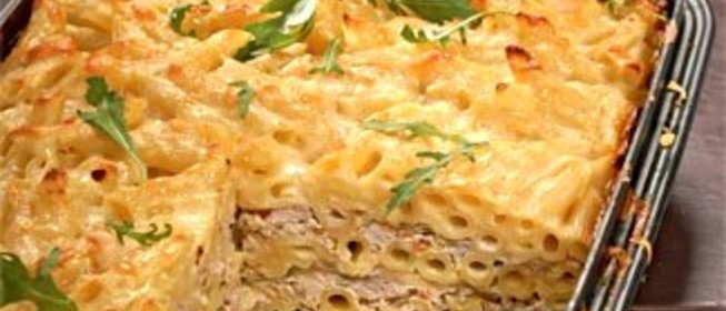 Запеканка из макарон с мясом