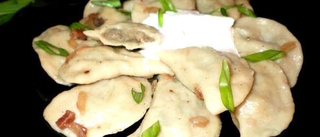 Вареники с грибами и картофелем