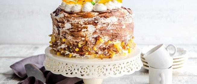 Блинный торт с шоколадным маскарпоне
