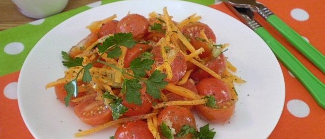 Помидоры с морковкой и чесноком