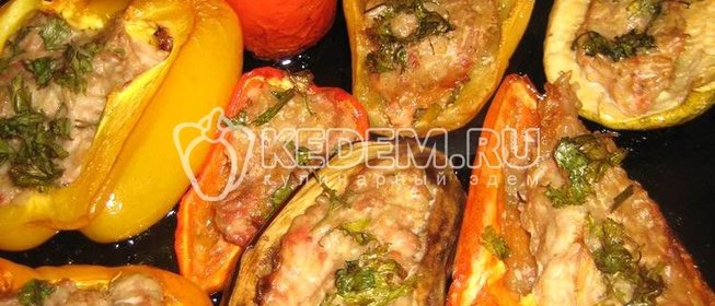 Фаршированные овощи, запеченные в духовке