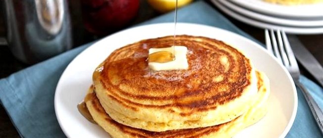 Лимонно-кукурузные оладьи