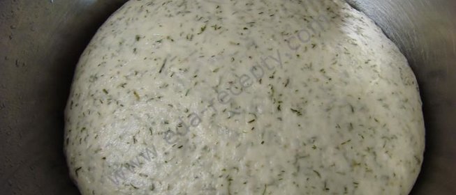 Тесто для пиццы с укропом