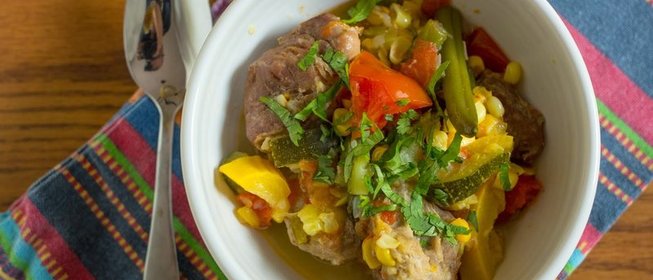 Рагу со свининой и кабачками